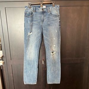 CAbi Medium Wash, Distressed Boyfriend Jeans